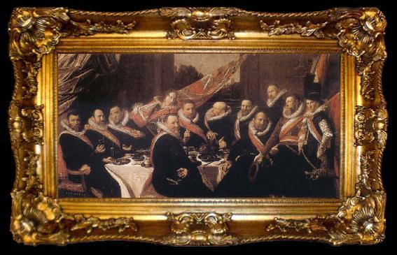 framed  Frans Hals Banquet of the Office of the St George Civic Guard in Haarlem, ta009-2